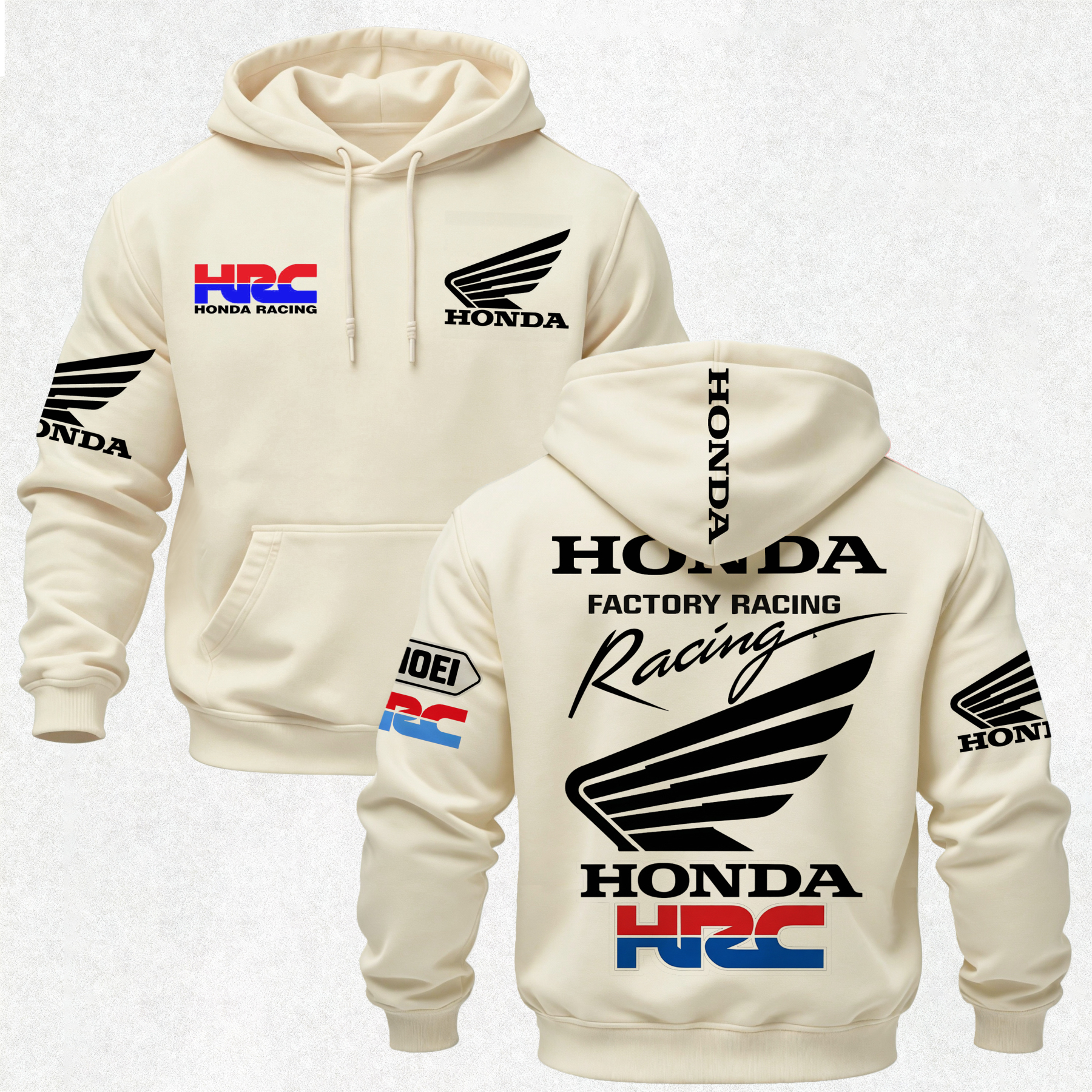 Honda Factory Racing Printed Fleece-lined Unisex Hoodie Image - 10