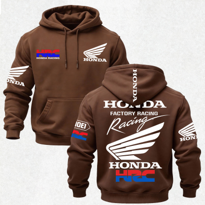 Honda Factory Racing Printed Fleece-lined Unisex Hoodie Image - 19