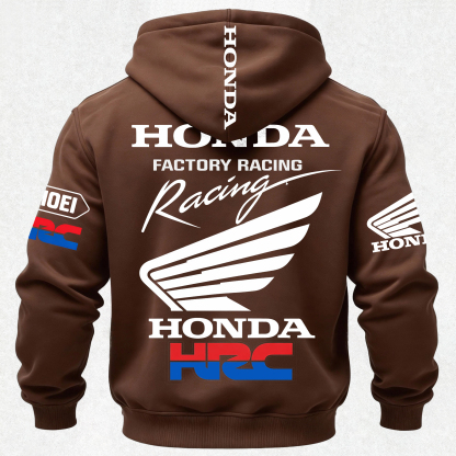 Honda Factory Racing Printed Fleece-lined Unisex Hoodie Image - 20