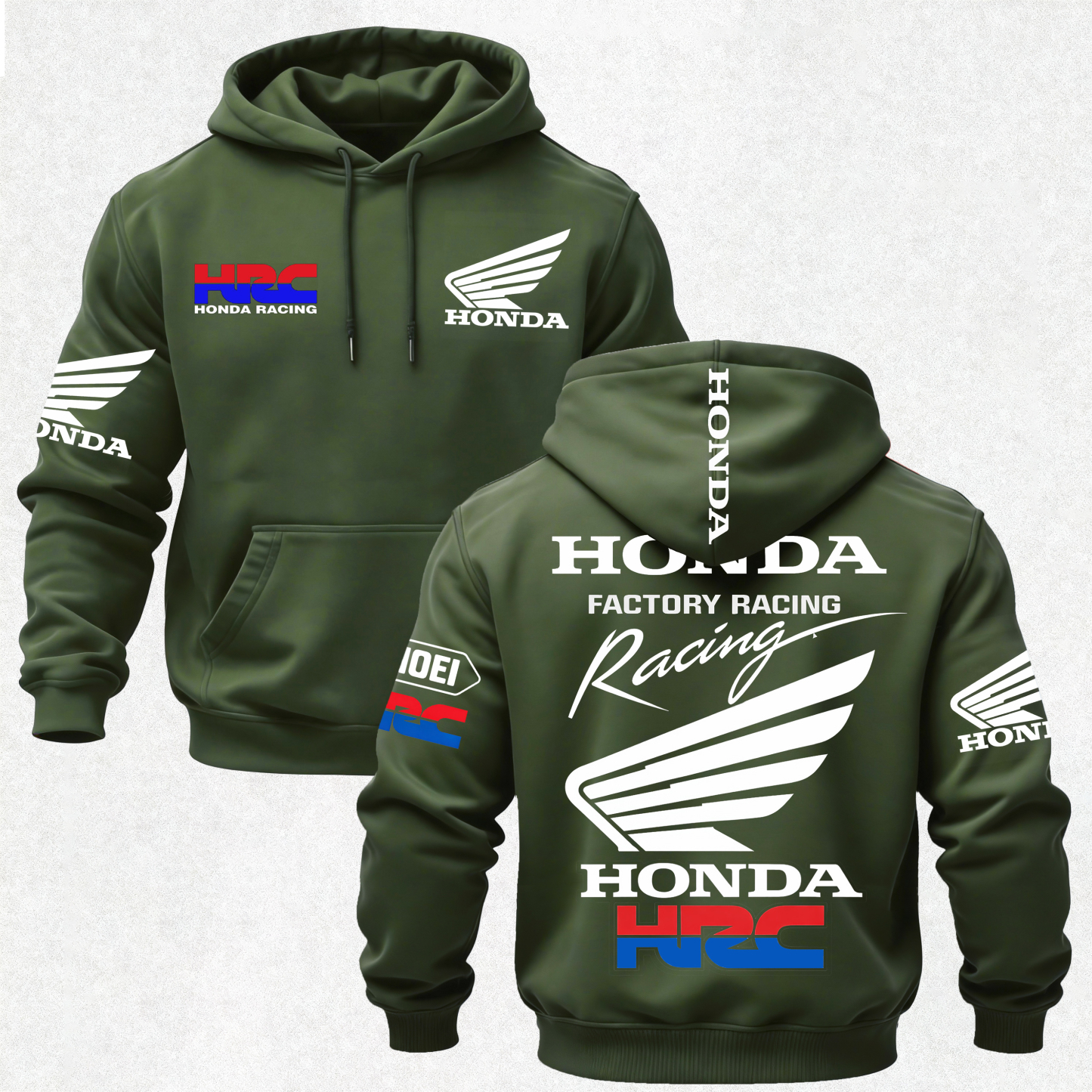 Honda Factory Racing Printed Fleece-lined Unisex Hoodie Image - 22