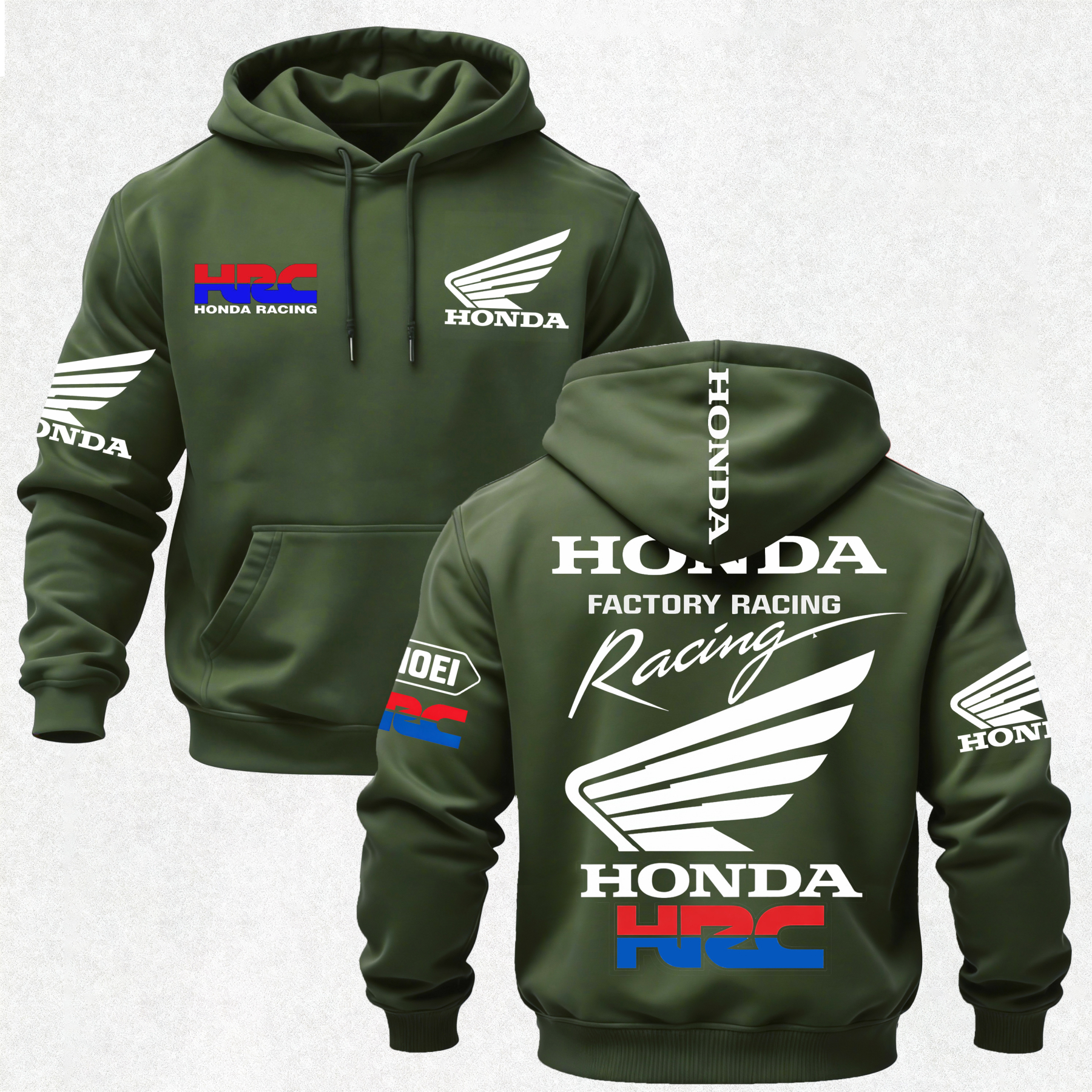 Honda Factory Racing Printed Fleece-lined Unisex Hoodie Image - 22