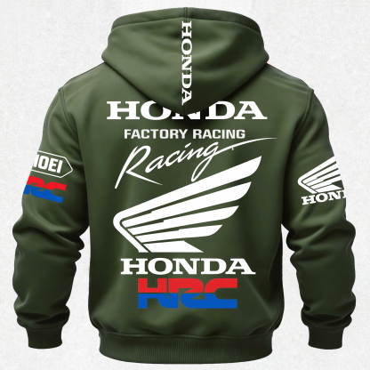 Honda Factory Racing Printed Fleece-lined Unisex Hoodie Image - 23