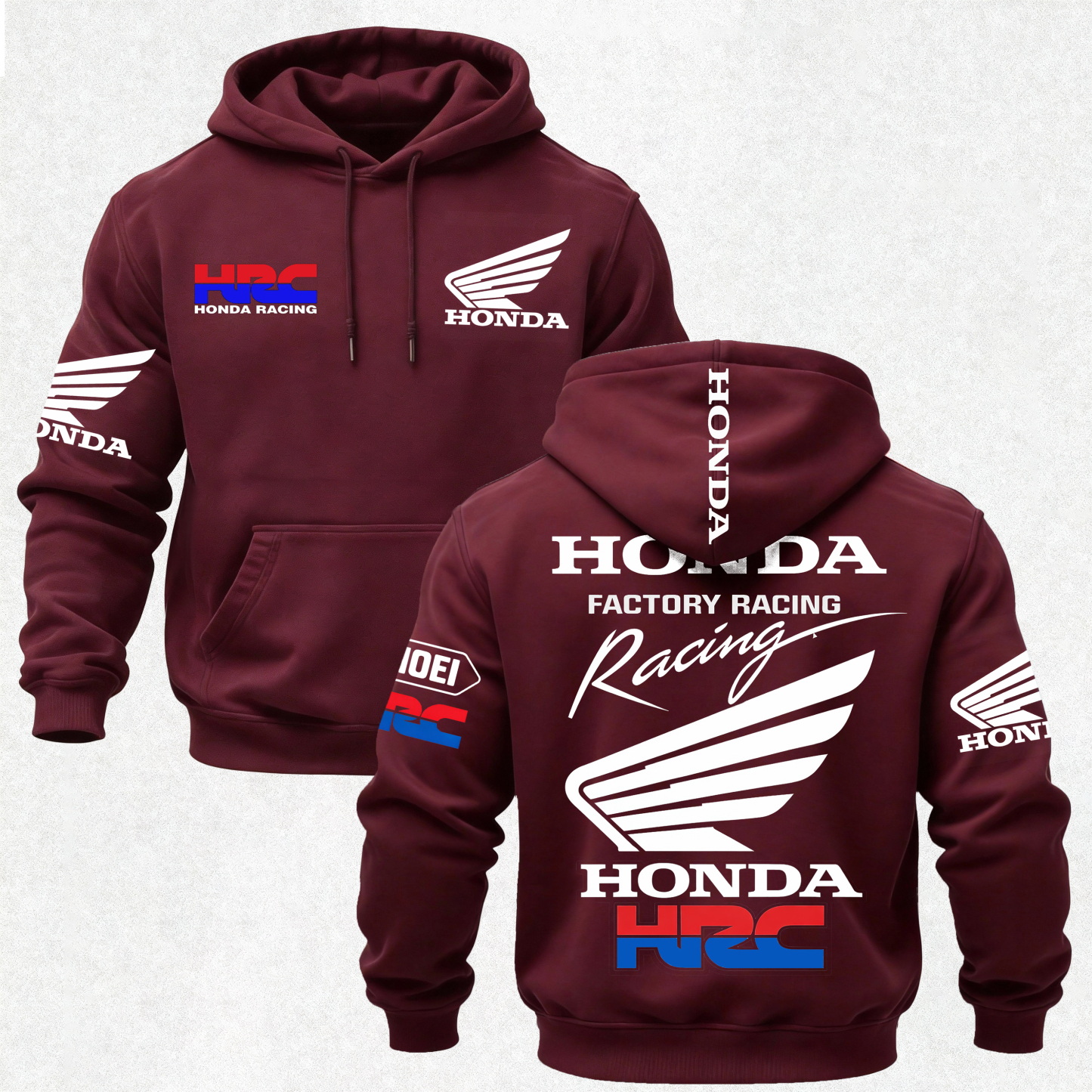Honda Factory Racing Printed Fleece-lined Unisex Hoodie Image - 25