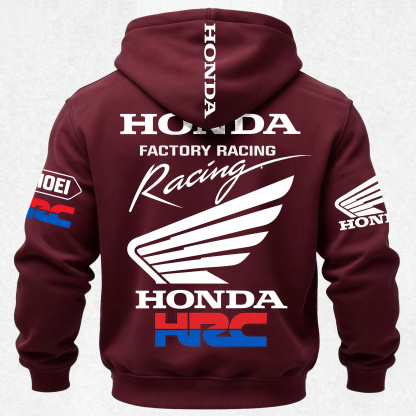 Honda Factory Racing Printed Fleece-lined Unisex Hoodie Image - 26
