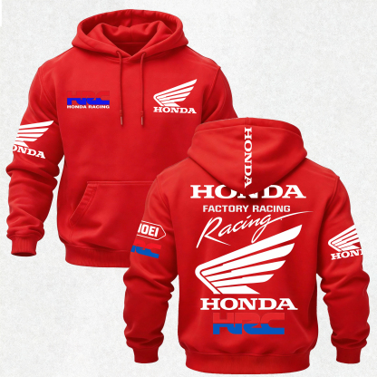 Honda Factory Racing Printed Fleece-lined Unisex Hoodie Image - 28