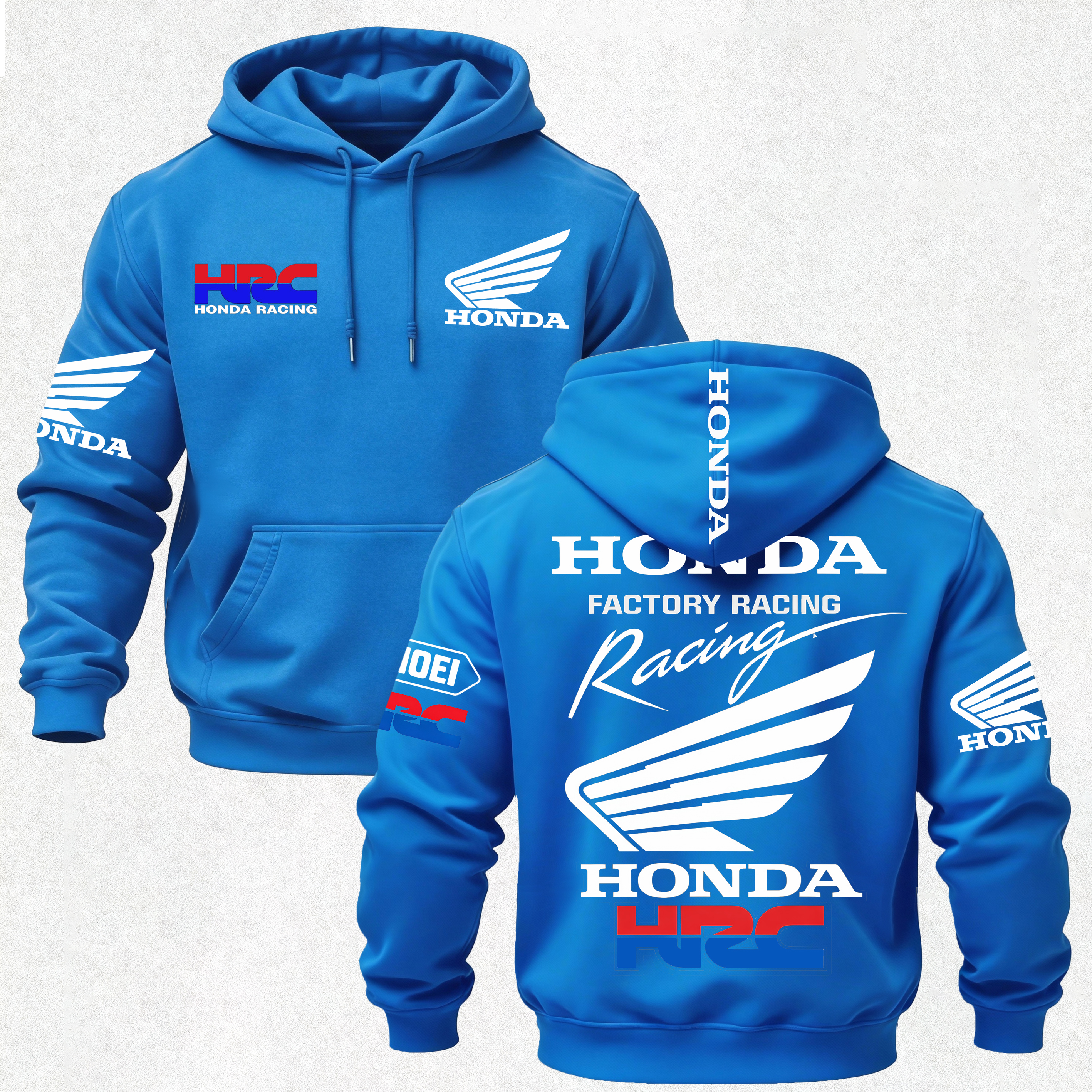 Honda Factory Racing Printed Fleece-lined Unisex Hoodie Image - 31