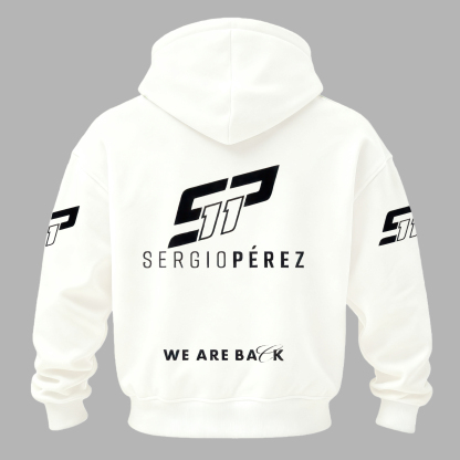 Cadillac Formula 1 Team Sergio Pérez Printed Fleece-lined Unisex Hoodie Image - 2