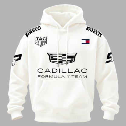 Cadillac Formula 1 Team Sergio Pérez Printed Fleece-lined Unisex Hoodie Image - 3