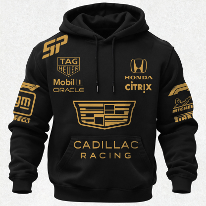 Cadillac F1 Team Sergio Pérez Printed Fleece-lined Unisex Hoodie Image - 2