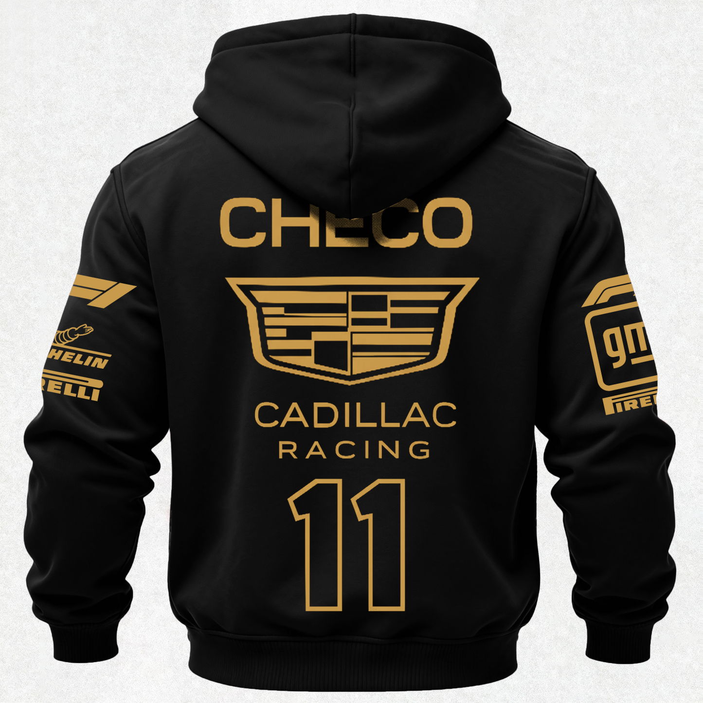 Cadillac F1 Team Sergio Pérez Printed Fleece-lined Unisex Hoodie Image - 3