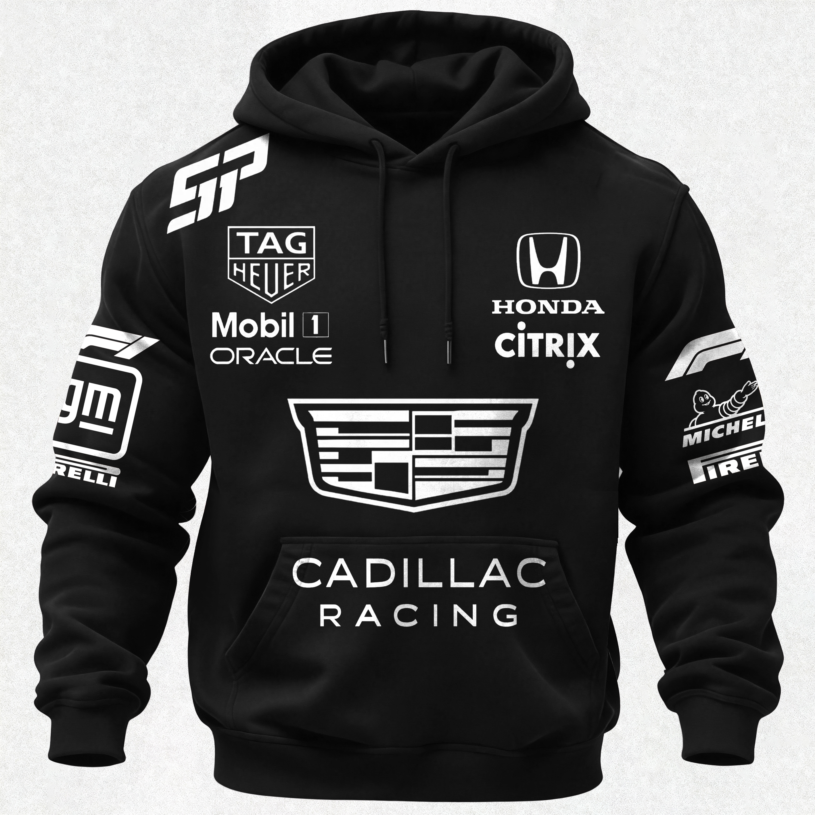 Cadillac Racing Sergio Pérez Printed Fleece-lined Unisex Hoodie Image - 2