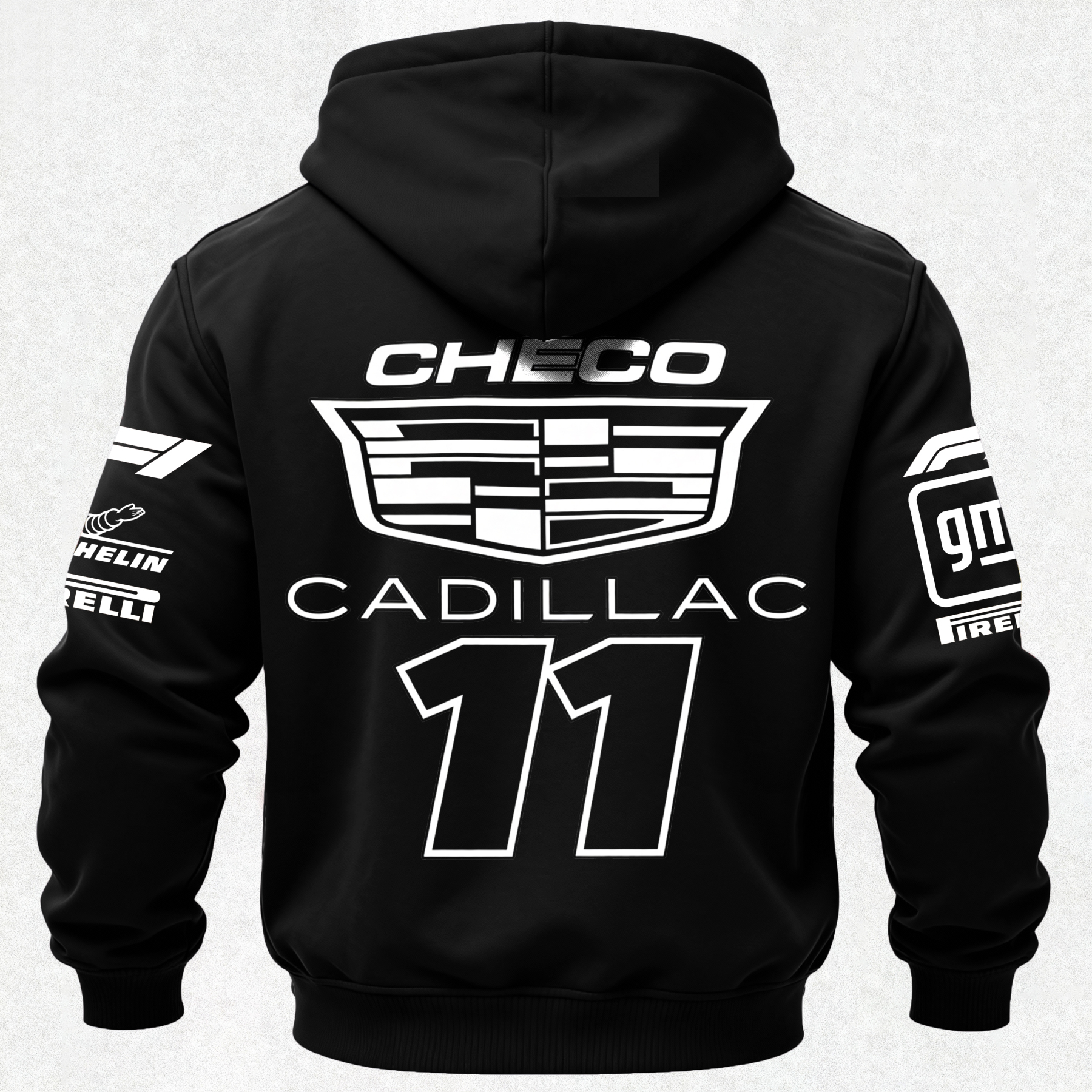 Cadillac Racing Sergio Pérez Printed Fleece-lined Unisex Hoodie Image - 3