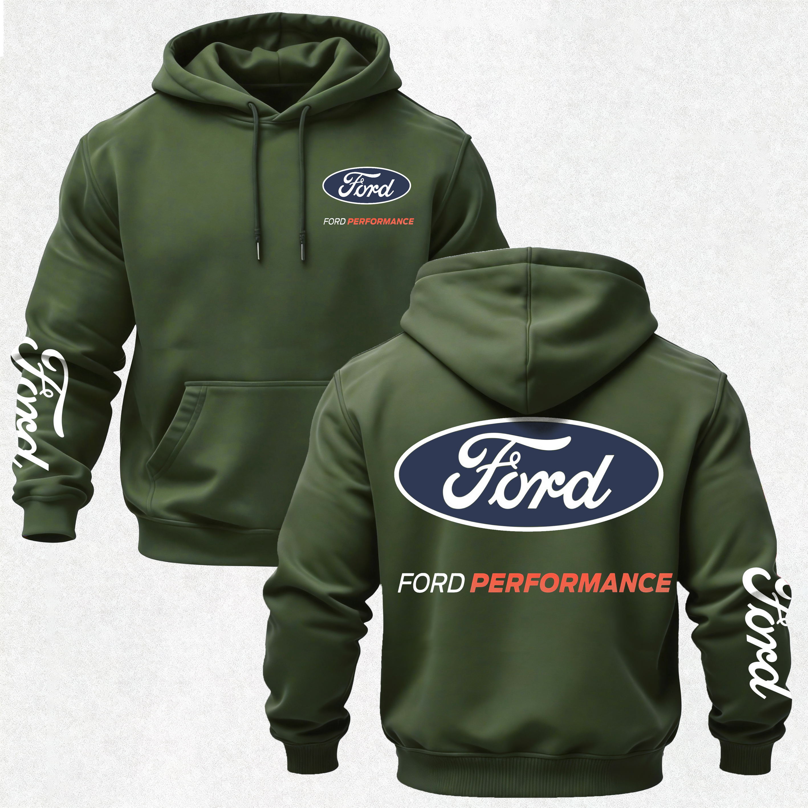 Ford Performance Printed Fleece-lined Unisex Hoodie Image - 19