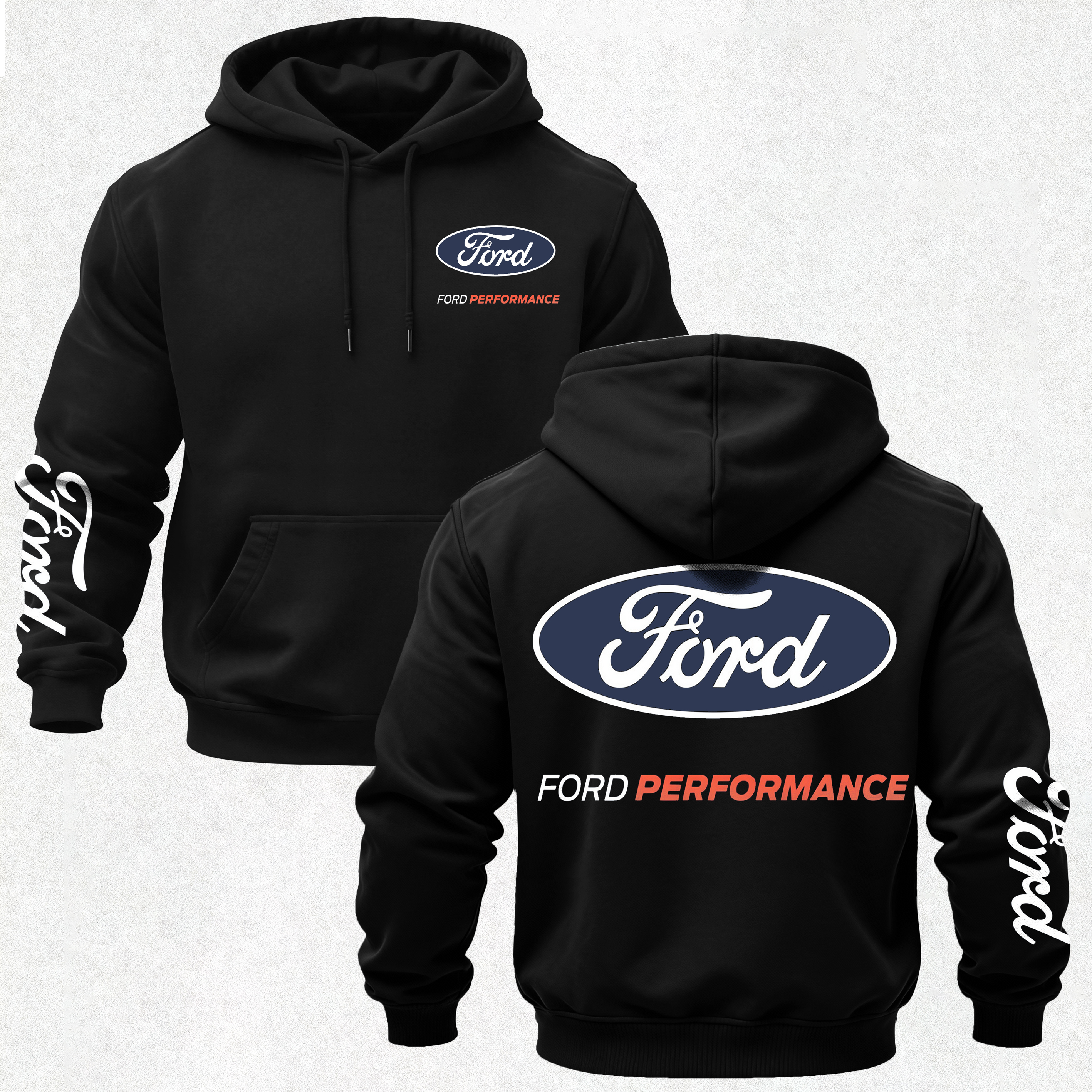 Ford Performance Printed Fleece-lined Unisex Hoodie Image - 4