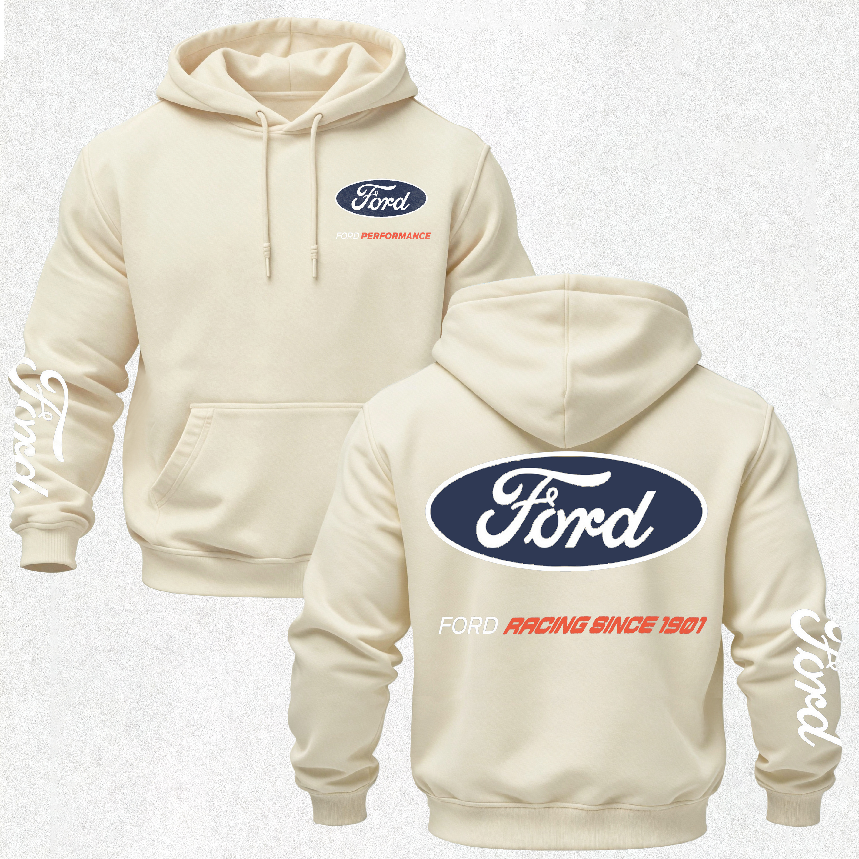 Ford Performance Printed Fleece-lined Unisex Hoodie