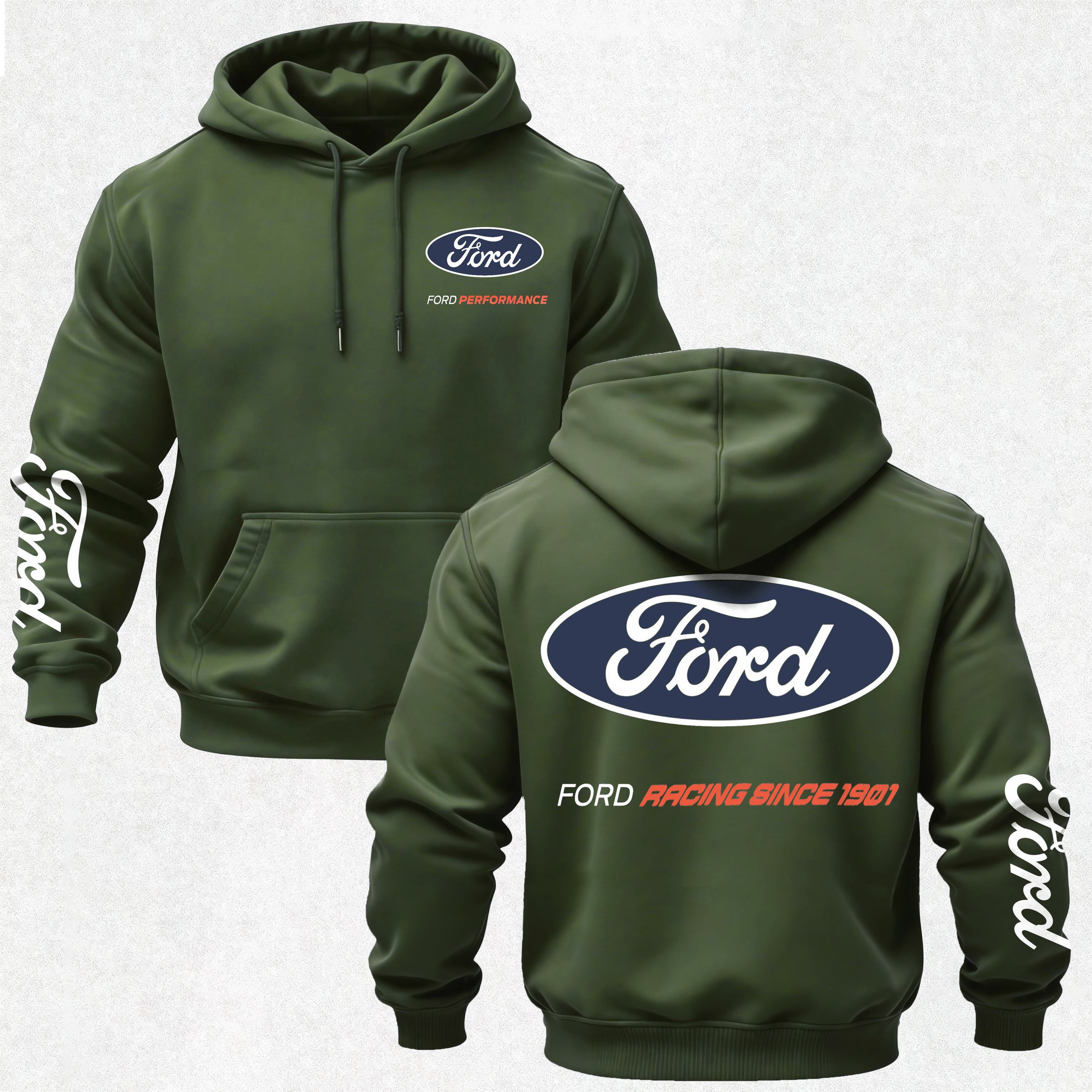 Ford Performance Printed Fleece-lined Unisex Hoodie Image - 25