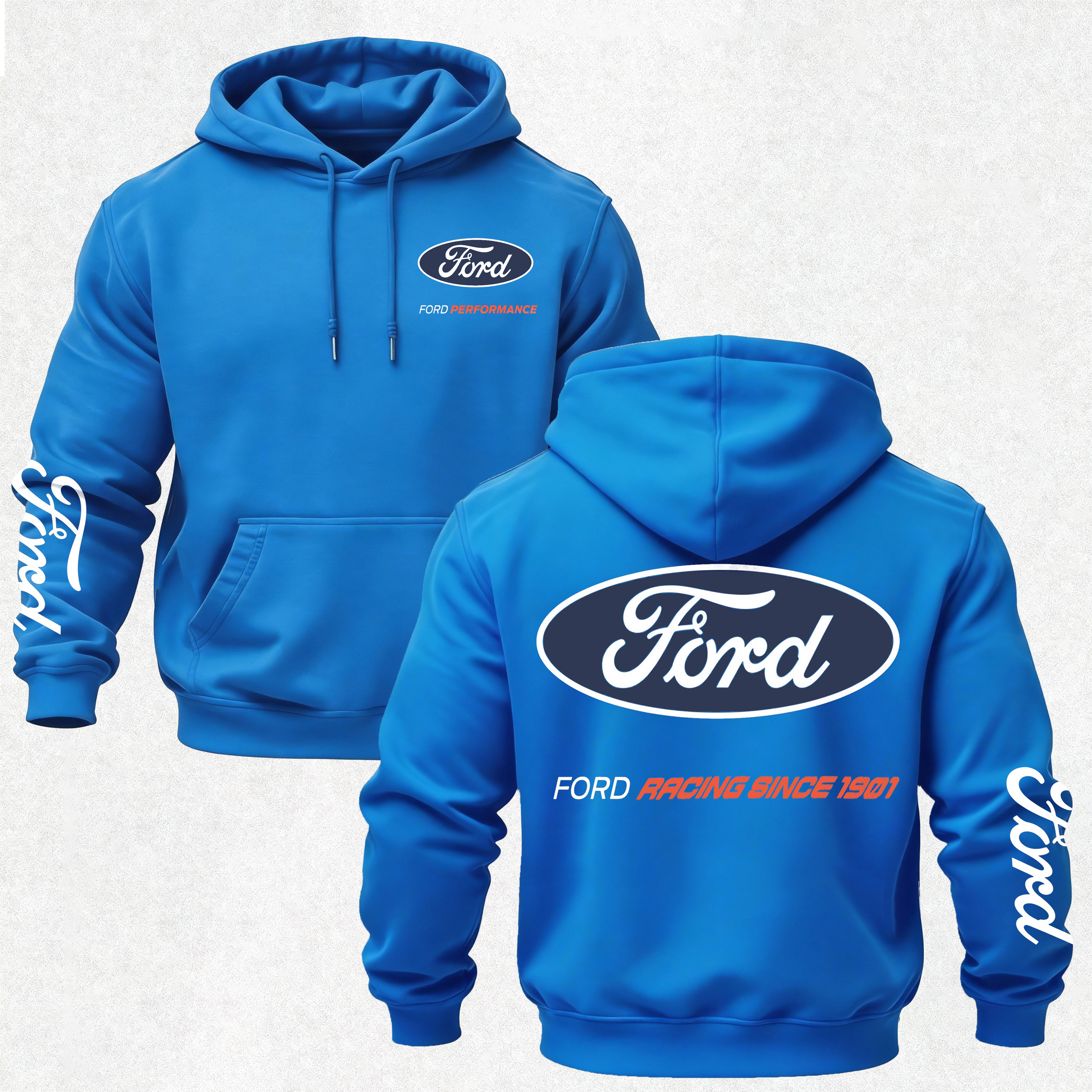 Ford Performance Printed Fleece-lined Unisex Hoodie Image - 16