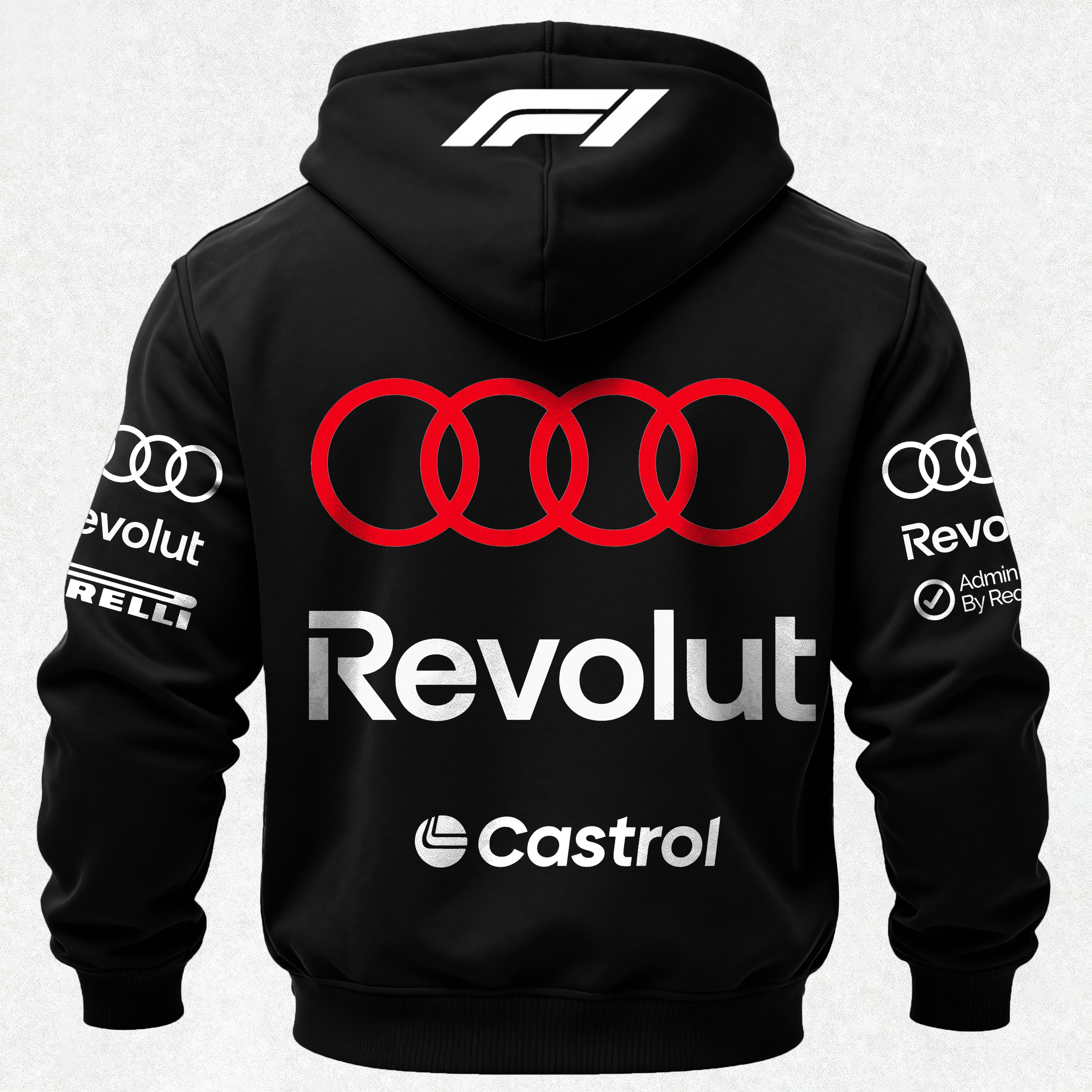 Audi Revolut F1 Printed Fleece-lined Unisex Hoodie Image - 6