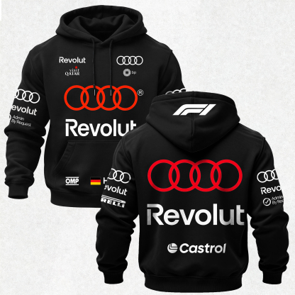 Audi Revolut F1 Printed Fleece-lined Unisex Hoodie Image - 4
