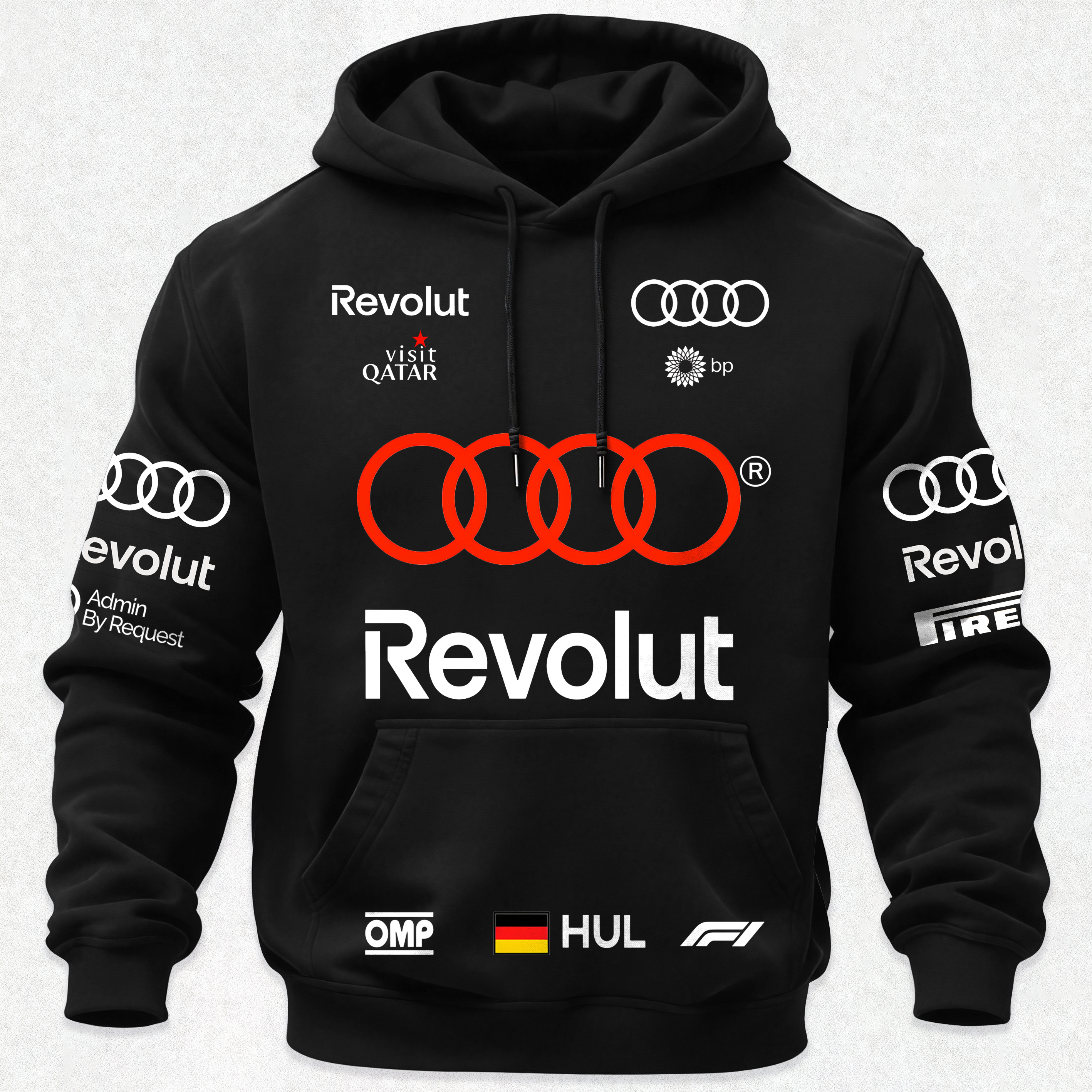 Audi Revolut F1 Printed Fleece-lined Unisex Hoodie Image - 5
