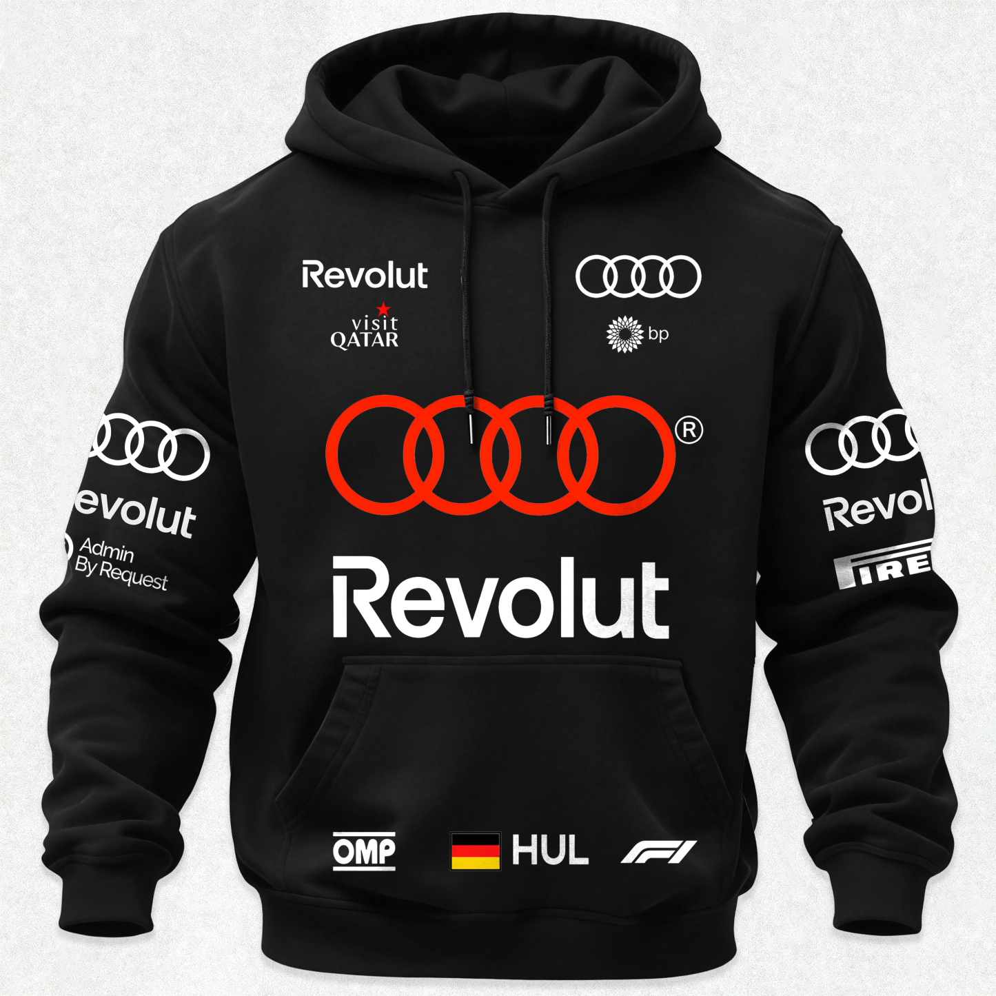 Audi Revolut F1 Printed Fleece-lined Unisex Hoodie Image - 5