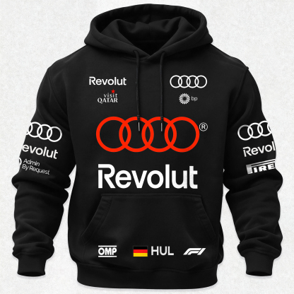 Audi Revolut F1 Printed Fleece-lined Unisex Hoodie Image - 5