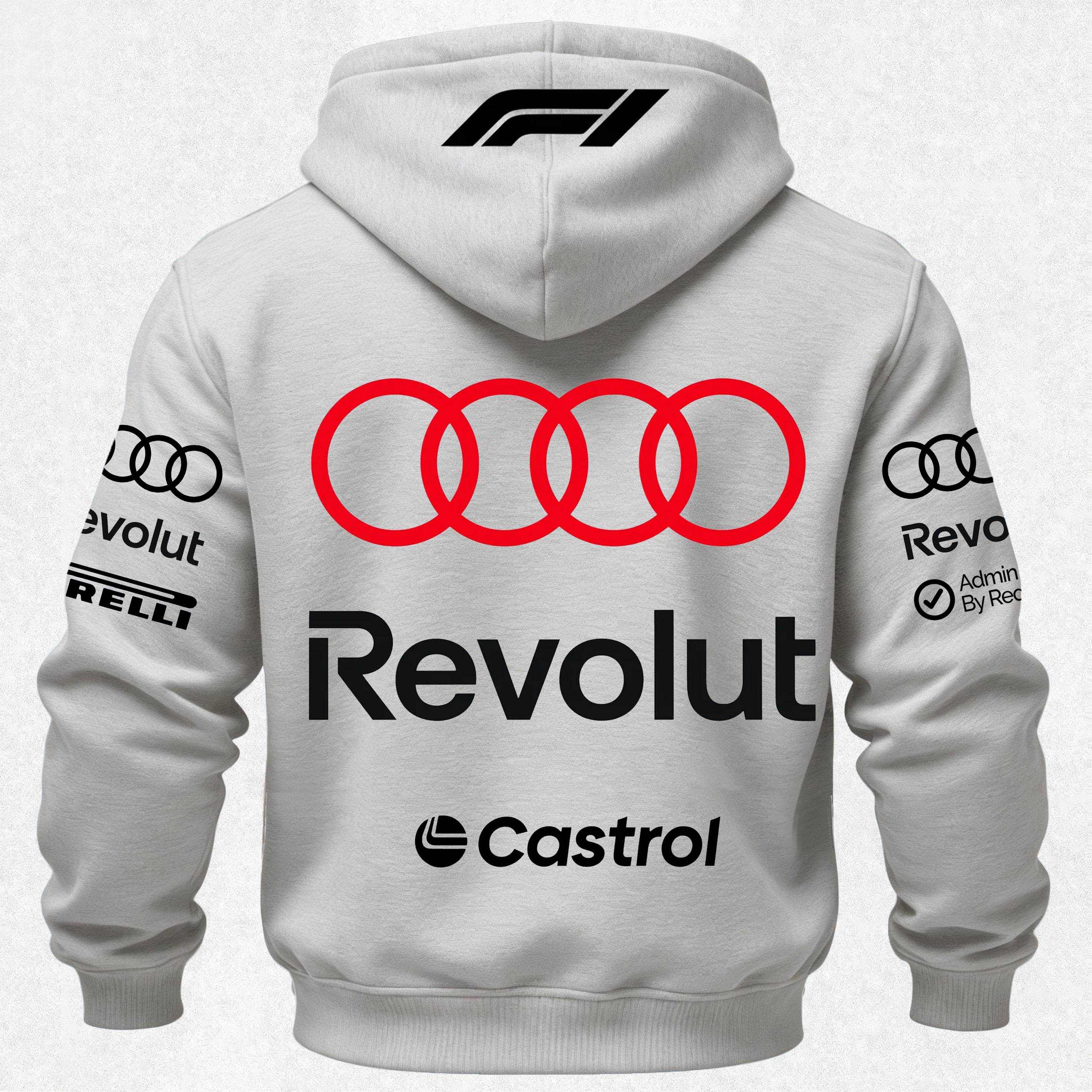 Audi Revolut F1 Printed Fleece-lined Unisex Hoodie Image - 9