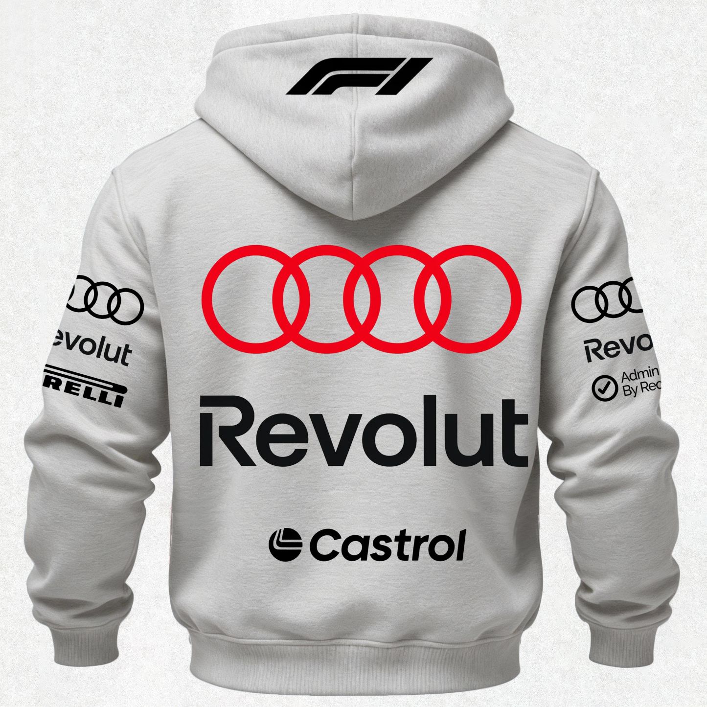 Audi Revolut F1 Printed Fleece-lined Unisex Hoodie Image - 9