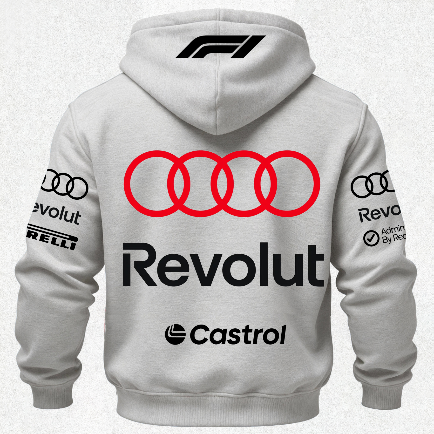 Audi Revolut F1 Printed Fleece-lined Unisex Hoodie Image - 9