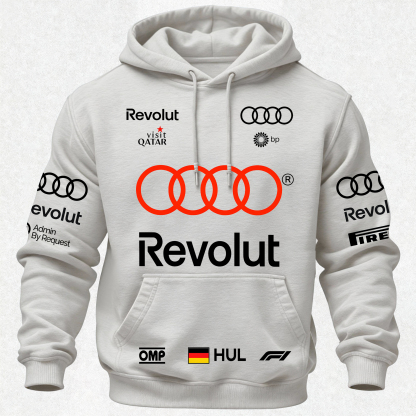 Audi Revolut F1 Printed Fleece-lined Unisex Hoodie Image - 8