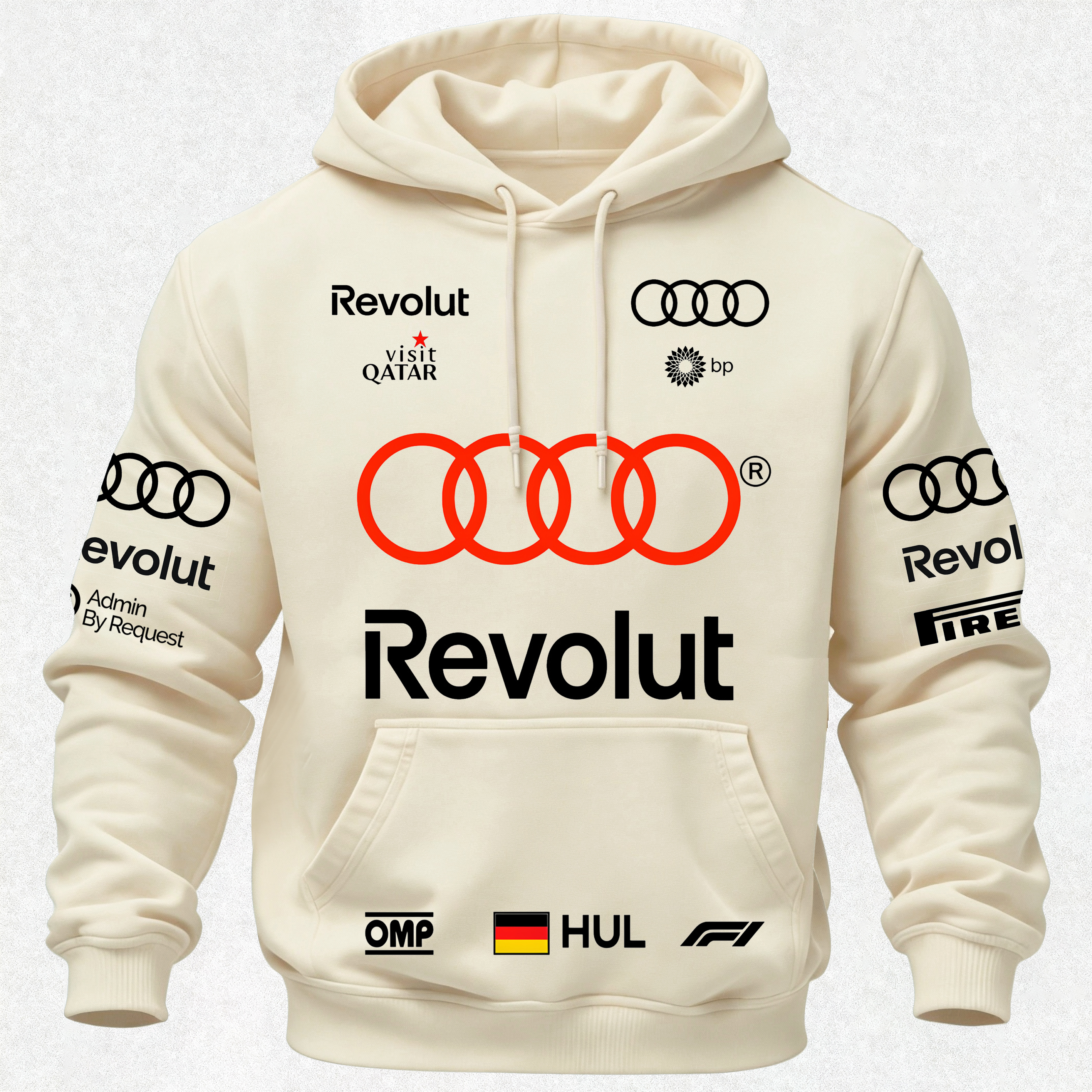 Audi Revolut F1 Printed Fleece-lined Unisex Hoodie Image - 17