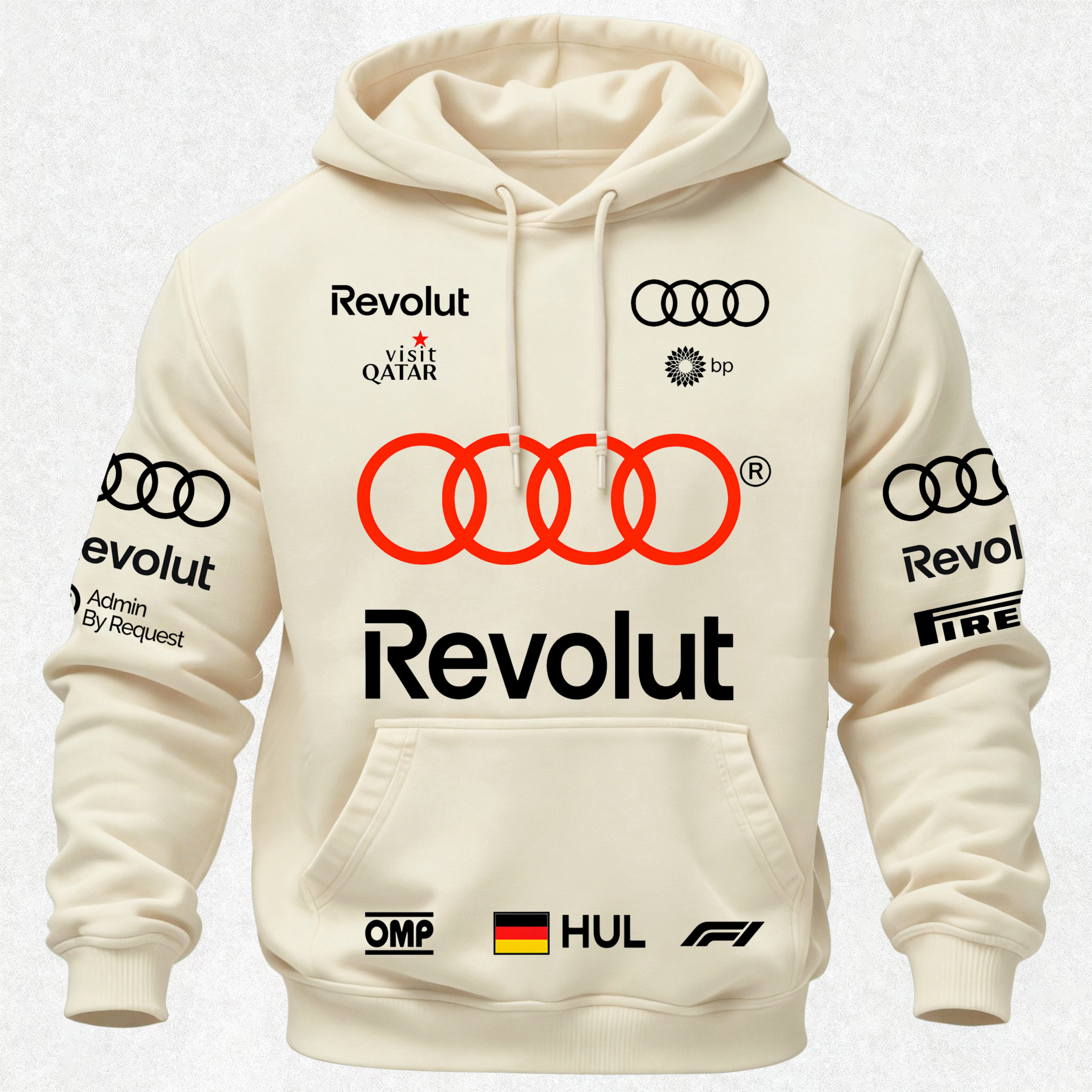 Audi Revolut F1 Printed Fleece-lined Unisex Hoodie Image - 17