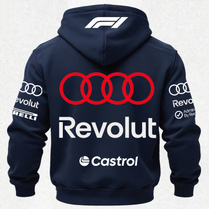 Audi Revolut F1 Printed Fleece-lined Unisex Hoodie Image - 12