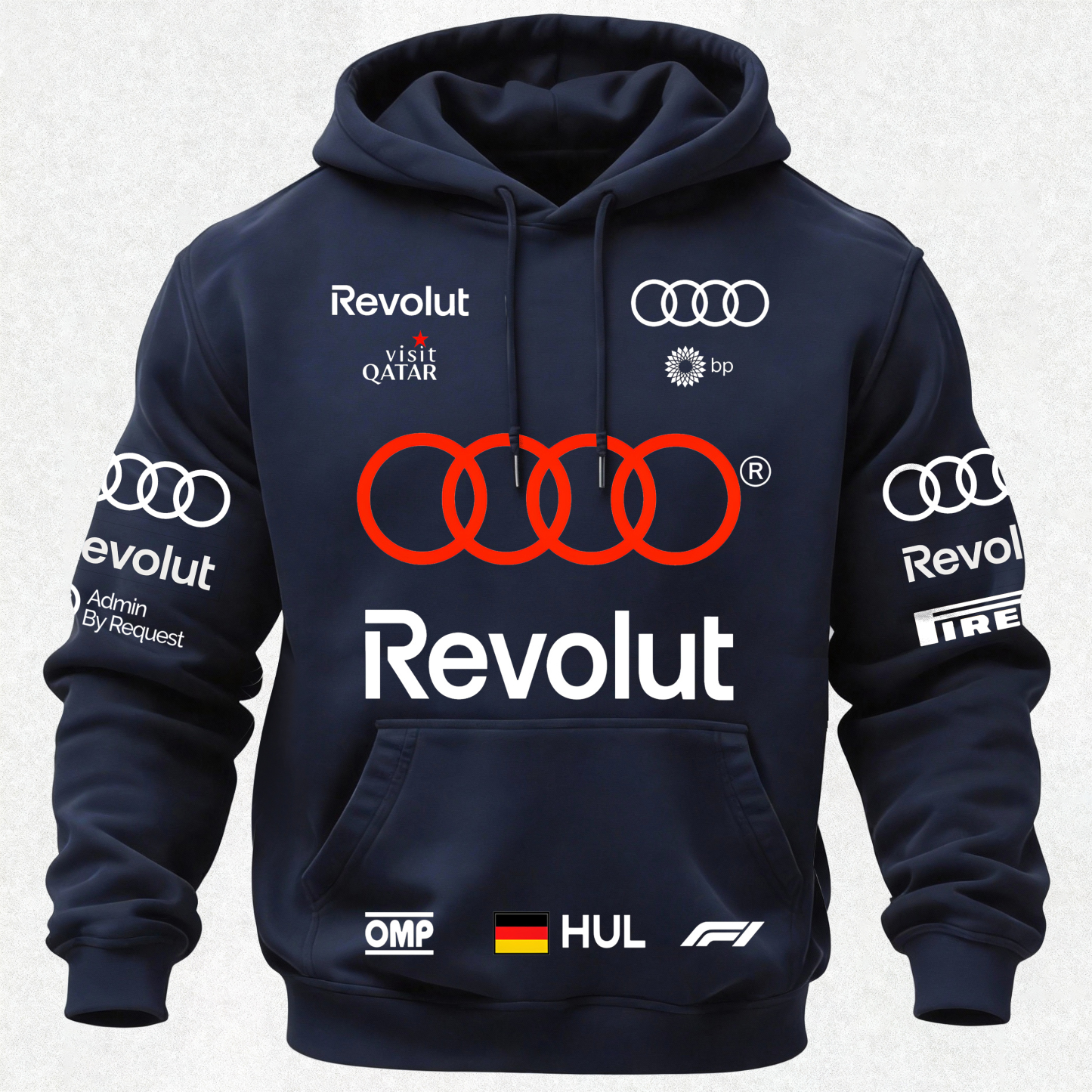 Audi Revolut F1 Printed Fleece-lined Unisex Hoodie Image - 11