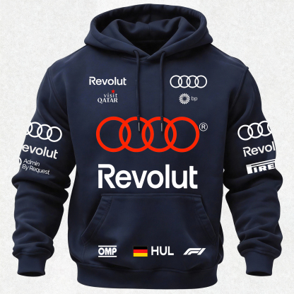 Audi Revolut F1 Printed Fleece-lined Unisex Hoodie Image - 11