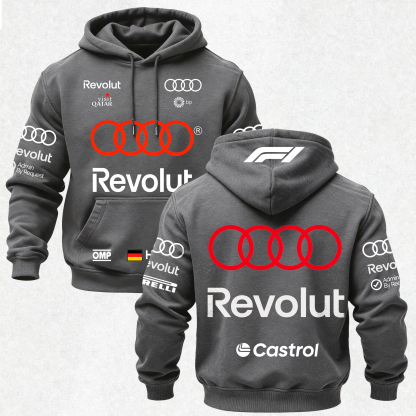 Audi Revolut F1 Printed Fleece-lined Unisex Hoodie Image - 13