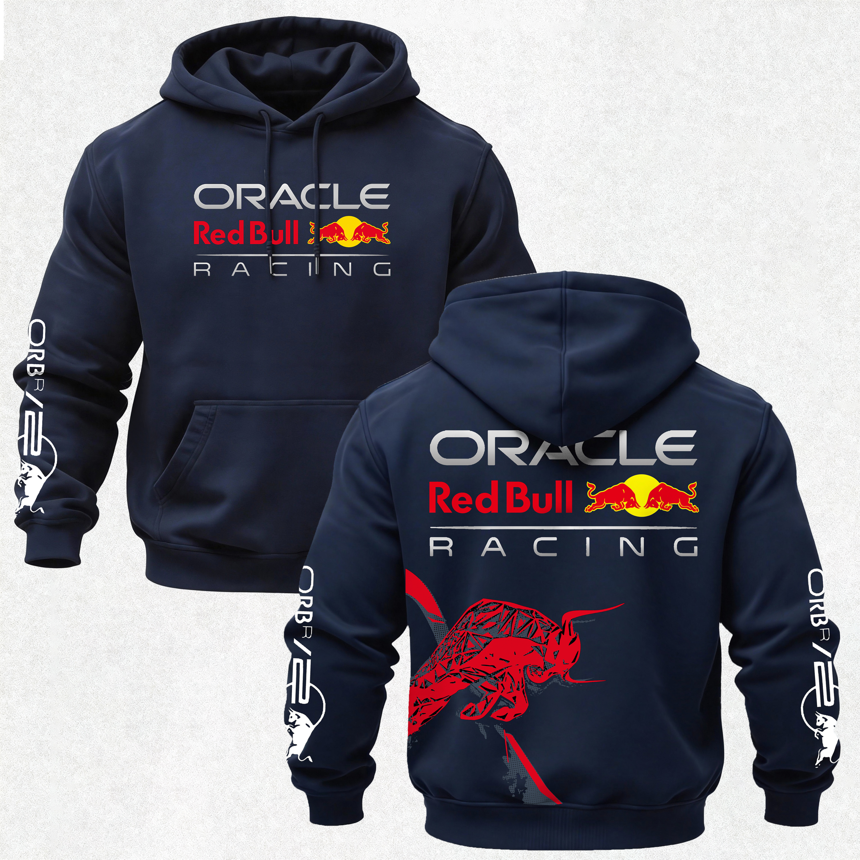 Oracle Red Bull Racing Printed Fleece-lined Unisex Hoodie Image - 4