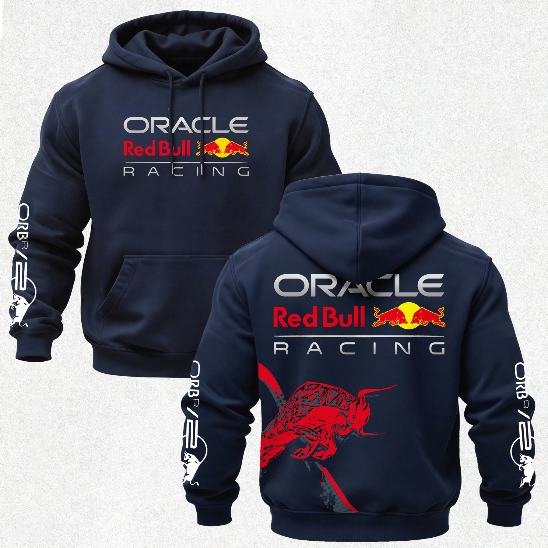 Oracle Red Bull Racing Printed Fleece-lined Unisex Hoodie Image - 4