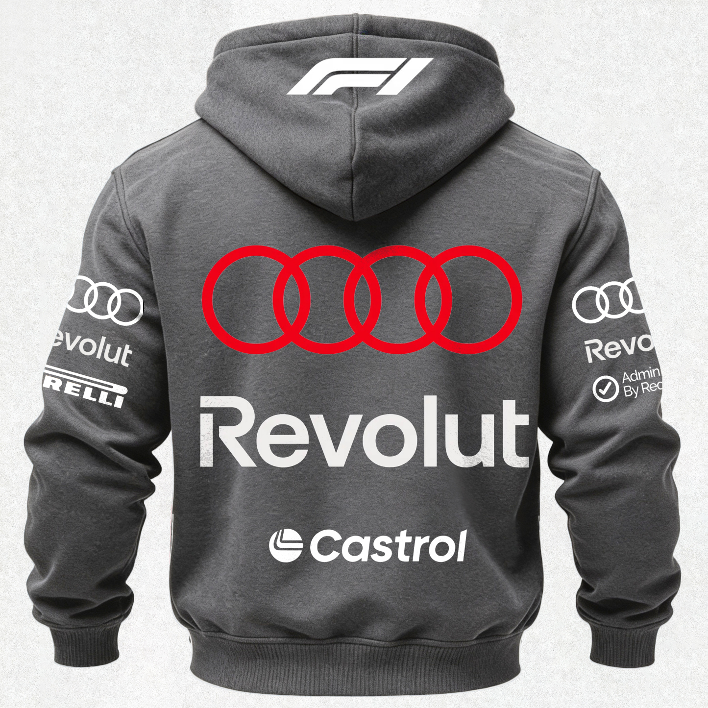 Audi Revolut F1 Printed Fleece-lined Unisex Hoodie Image - 15