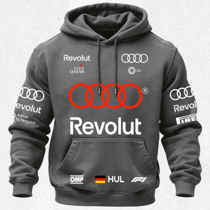 Audi Revolut F1 Printed Fleece-lined Unisex Hoodie Image - 14