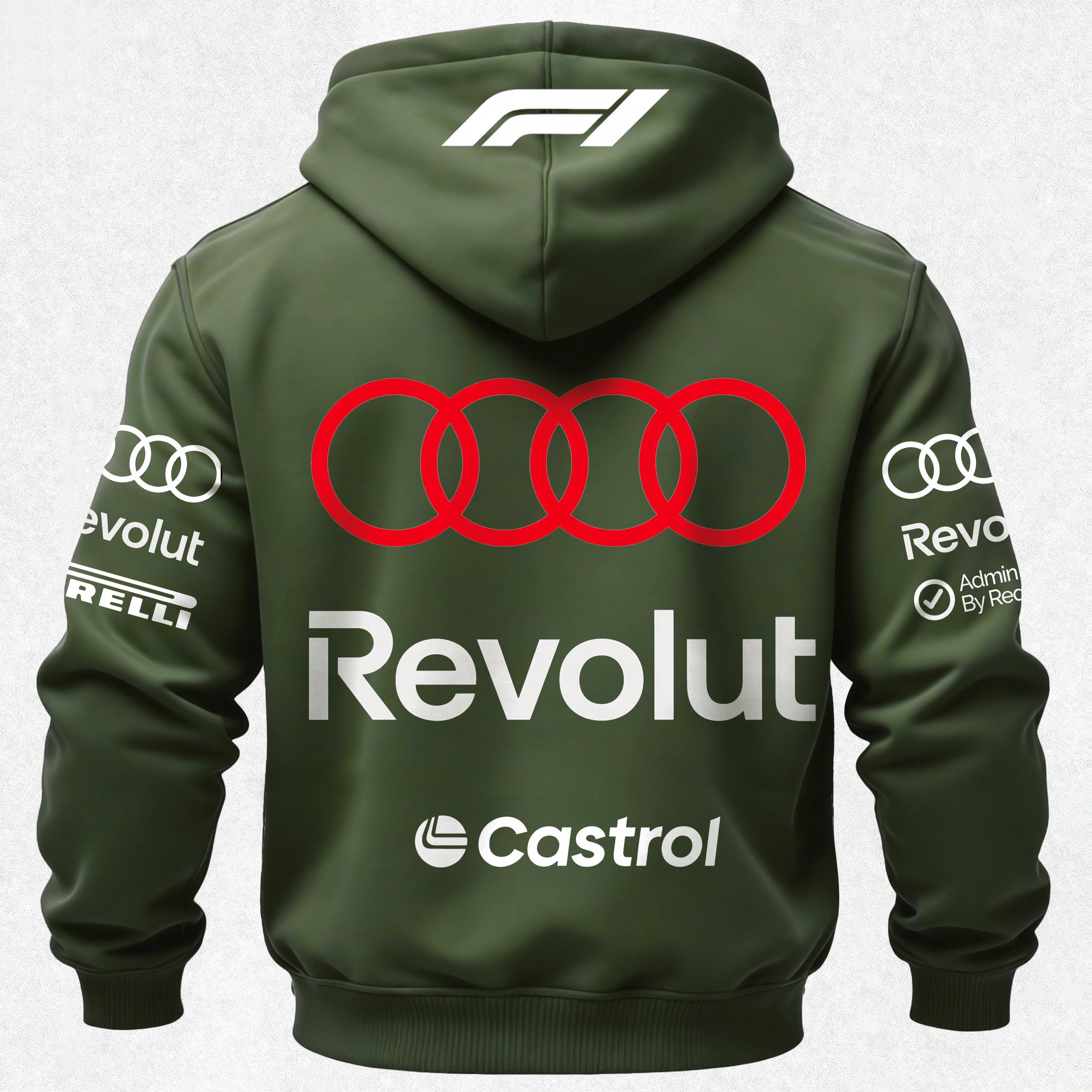 Audi Revolut F1 Printed Fleece-lined Unisex Hoodie Image - 21