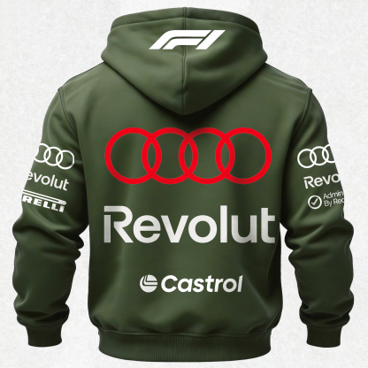 Audi Revolut F1 Printed Fleece-lined Unisex Hoodie Image - 21