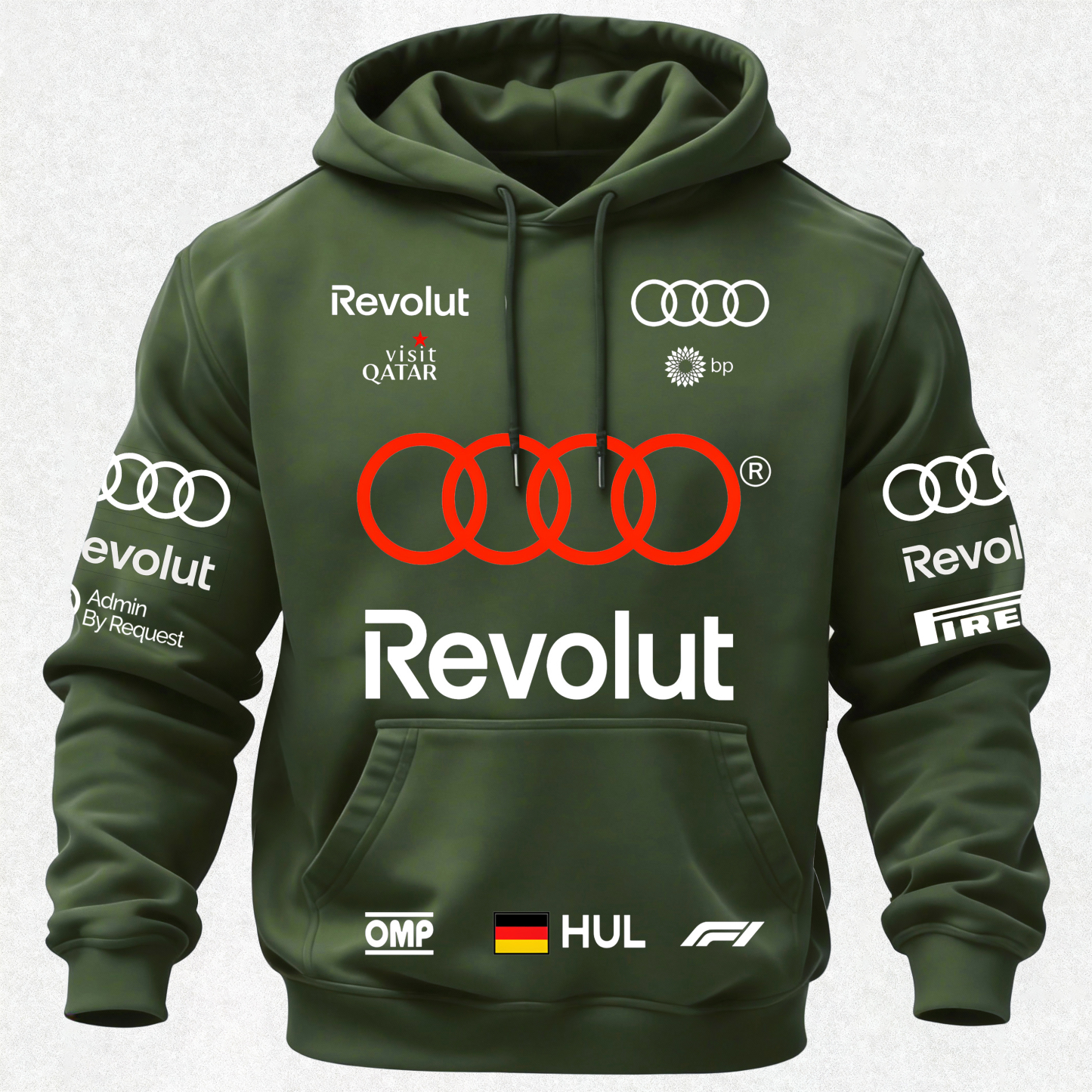 Audi Revolut F1 Printed Fleece-lined Unisex Hoodie Image - 20