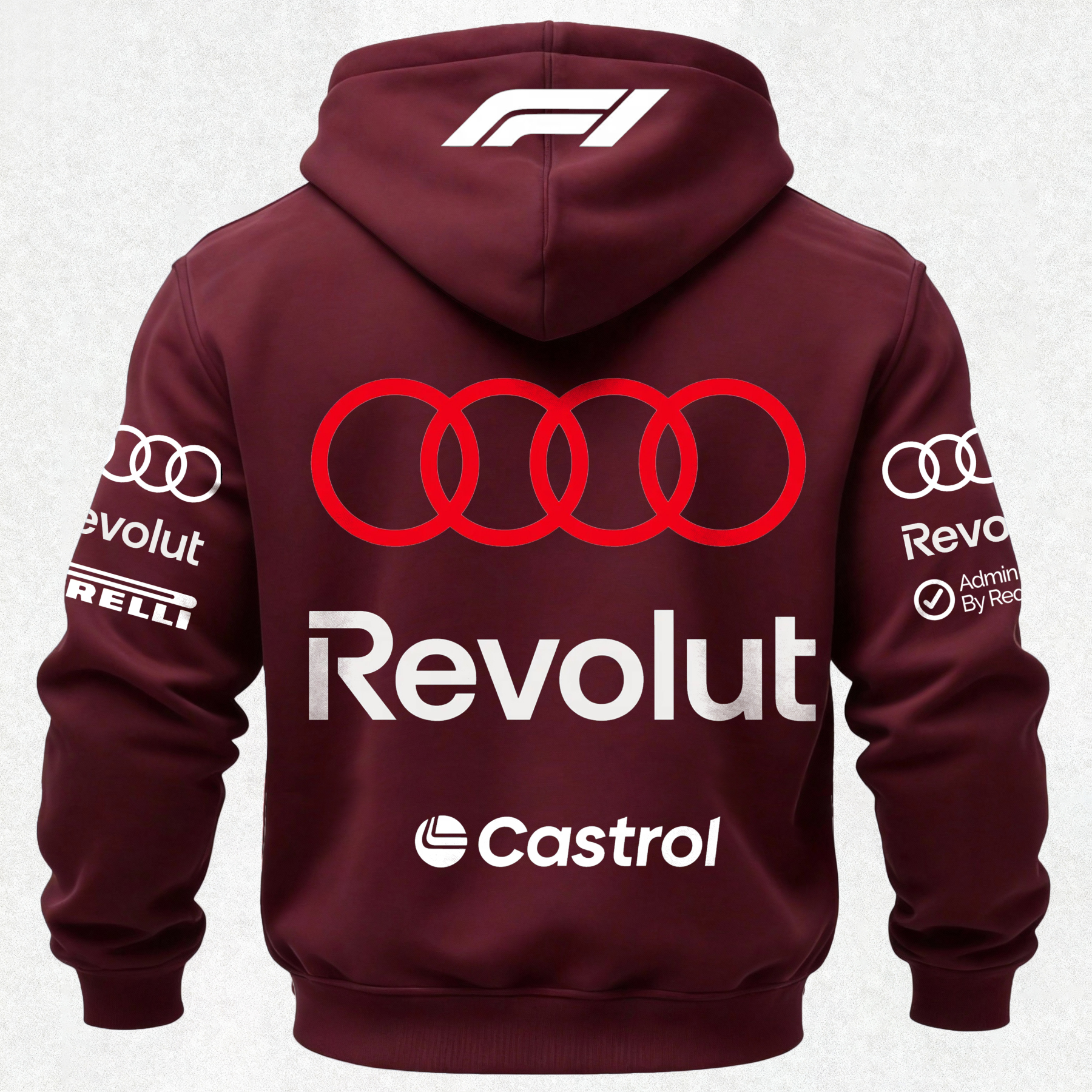 Audi Revolut F1 Printed Fleece-lined Unisex Hoodie Image - 24