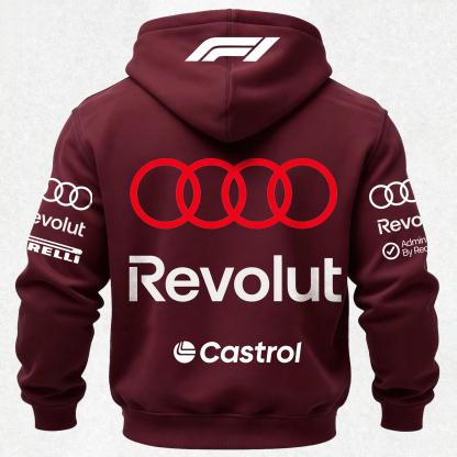 Audi Revolut F1 Printed Fleece-lined Unisex Hoodie Image - 24