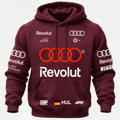 Audi Revolut F1 Printed Fleece-lined Unisex Hoodie Image - 23