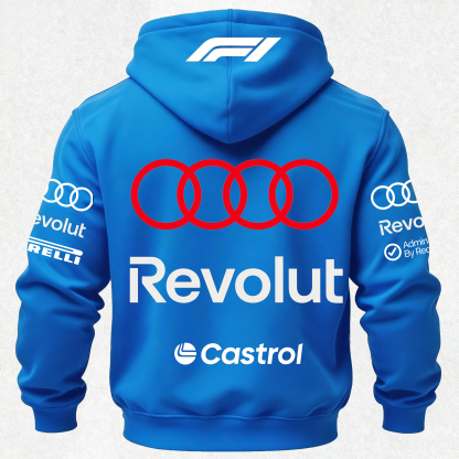 Audi Revolut F1 Printed Fleece-lined Unisex Hoodie Image - 32