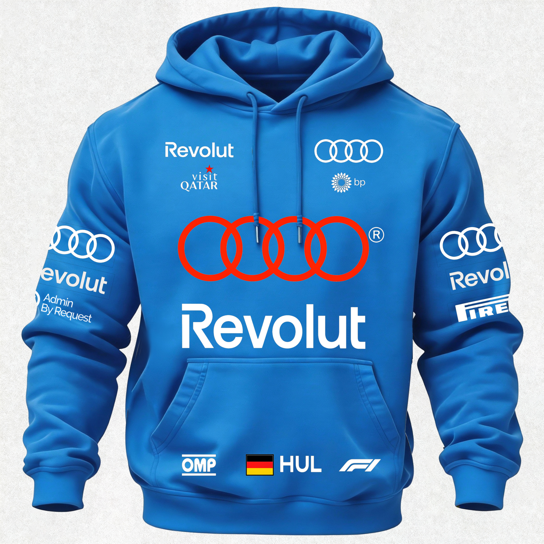 Audi Revolut F1 Printed Fleece-lined Unisex Hoodie Image - 33