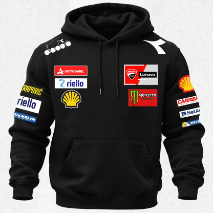 Ducati Corse Lenovo Printed Fleece-lined Unisex Hoodie Image - 3