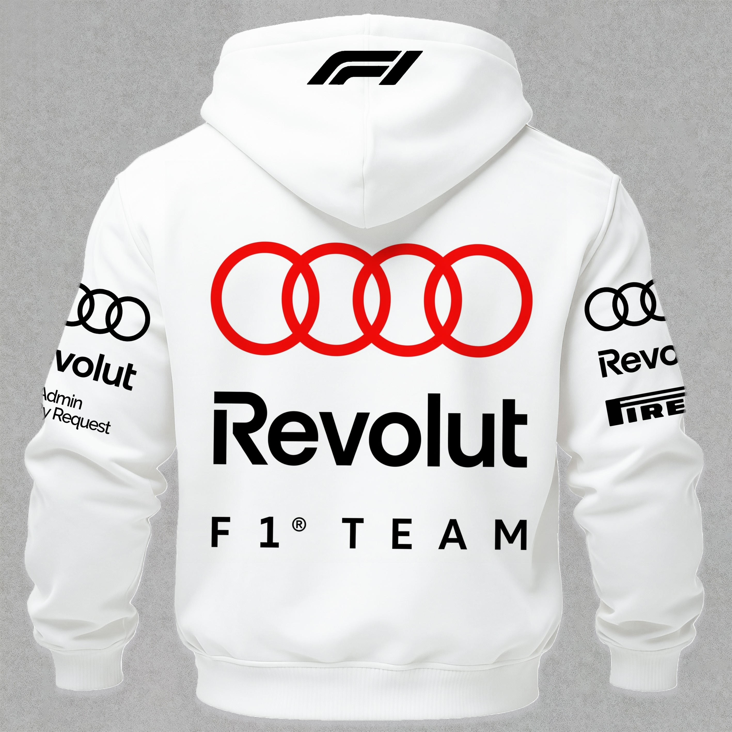 Audi Sport F1 Team Printed Fleece-lined Unisex Hoodie